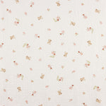 Mousseline plumetis « Petits oursons et fleurs roses » - Ribes y Casals