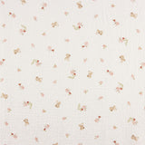 Mousseline plumetis « Petits oursons et fleurs roses » - Ribes y Casals