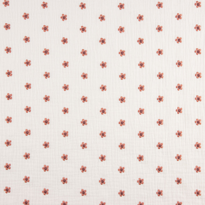 Bambula brodée de fleurs corail - Ribes y Casals