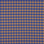 T-shirt en tissu de coton à carreaux bleus et marron - Ribes y Casals
