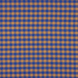 T-shirt en tissu de coton à carreaux bleus et marron - Ribes y Casals