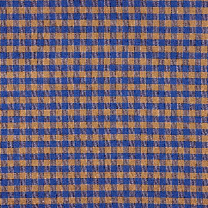 T-shirt en tissu de coton à carreaux bleus et marron - Ribes y Casals