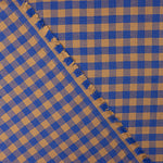 T-shirt en tissu de coton à carreaux bleus et marron - Ribes y Casals