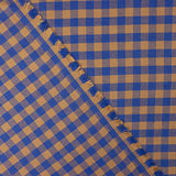 T-shirt en tissu de coton à carreaux bleus et marron - Ribes y Casals