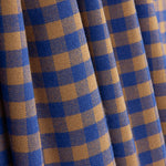 T-shirt en tissu de coton à carreaux bleus et marron - Ribes y Casals