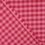 T-shirt en tissu de coton à carreaux roses et rouges - Ribes y Casals