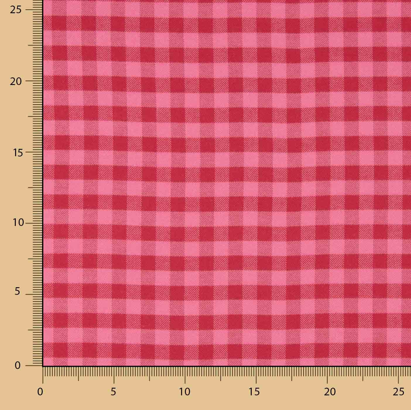 T-shirt en tissu de coton à carreaux roses et rouges - Ribes y Casals