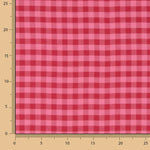 T-shirt en tissu de coton à carreaux roses et rouges - Ribes y Casals