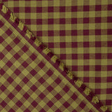 T-shirt en tissu de coton à carreaux grenat et vert - Ribes y Casals