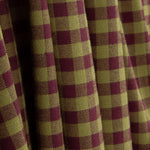 T-shirt en tissu de coton à carreaux grenat et vert - Ribes y Casals