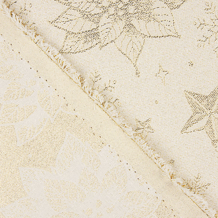 Toile de coton jacquard avec Lurex doré « Fleurs de Pâques » - Ribes y Casals