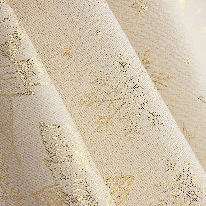 Toile de coton jacquard avec Lurex doré « Fleurs de Pâques » - Ribes y Casals