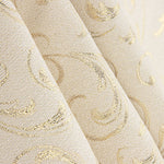Toile de coton jacquard avec Lurex doré et motifs de branches décoratives - Ribes y Casals