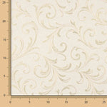 Toile de coton jacquard avec Lurex doré et motifs de branches décoratives - Ribes y Casals