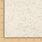 Toile de coton jacquard avec Lurex doré et motifs de branches décoratives - Ribes y Casals