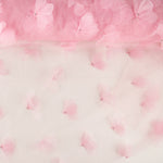 Tulle rose fleuri avec fleurs en 3D et perles - Ribes y Casals