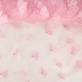 Tulle rose fleuri avec fleurs en 3D et perles - Ribes y Casals
