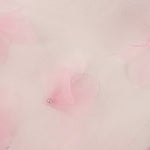 Tulle rose fleuri avec fleurs en 3D et perles - Ribes y Casals