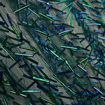 Tulle vert avec bugles brodés - Ribes y Casals