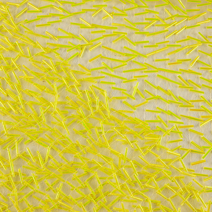Tulle jaune avec bugles brodés - Ribes y Casals