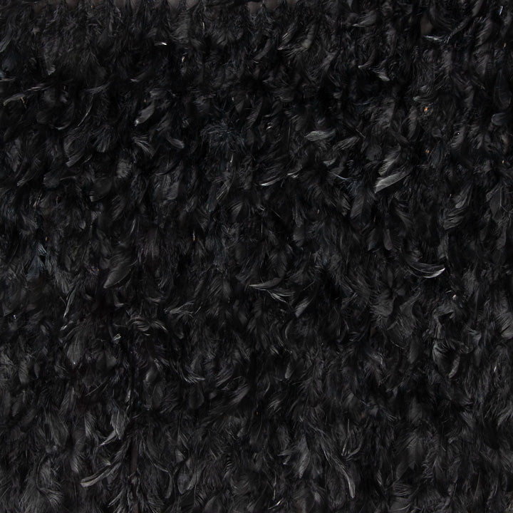 Tissu de viscose noir à plumes - Ribes y Casals
