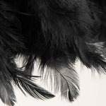Tissu de viscose noir à plumes - Ribes y Casals
