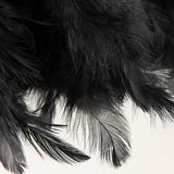 Tissu de viscose noir à plumes - Ribes y Casals