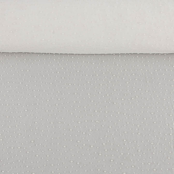 Tulle extensible blanc effet gouttes d'eau - Ribes y Casals