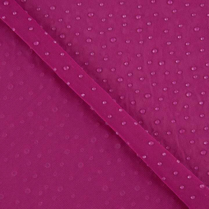 Tulle extensible fuchsia effet gouttes d'eau - Ribes y Casals