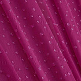 Tulle extensible fuchsia effet gouttes d'eau - Ribes y Casals