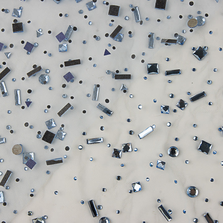 Tulle de luxe bleu avec strass assortis - Ribes y Casals