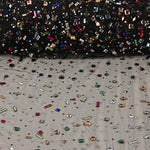 Tulle de luxe noir avec strass multicolores - Ribes y Casals