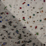 Tulle de luxe noir avec strass multicolores - Ribes y Casals