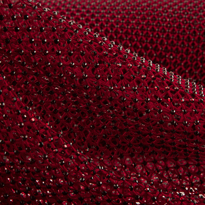 Réseau grenat avec strass noirs - Ribes y Casals