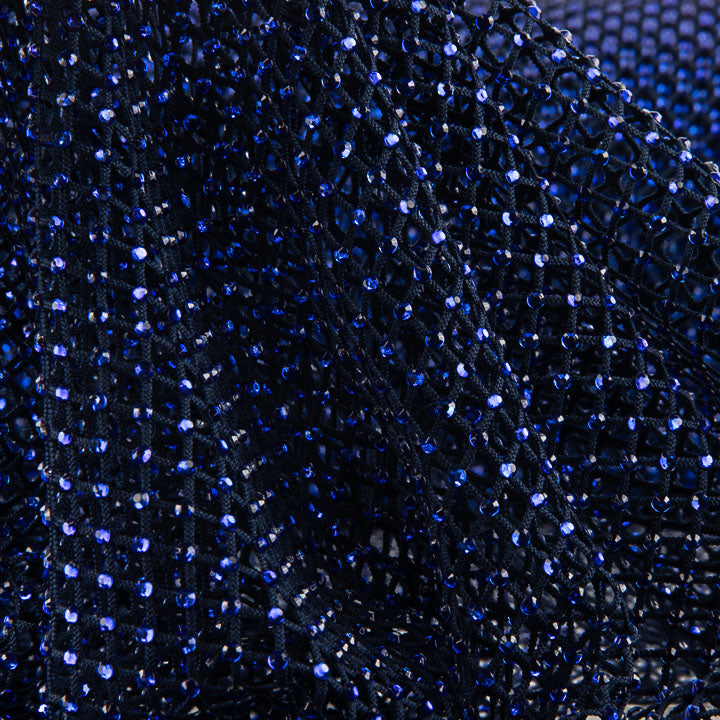 Réseau bleu marine avec strass bleus brillants - Ribes y Casals
