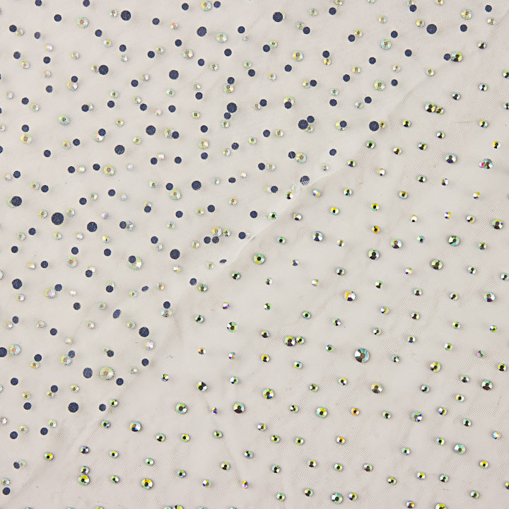 Tulle blanc avec strass irisés - Ribes y Casals