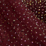 Tulle bordeaux avec strass irisés - Ribes y Casals