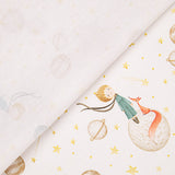Drap en tissu de coton imprimé « Le Petit Prince et les planètes » - Ribes y Casals