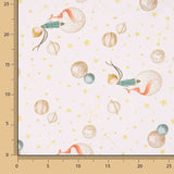 Drap en tissu de coton imprimé « Le Petit Prince et les planètes » - Ribes y Casals