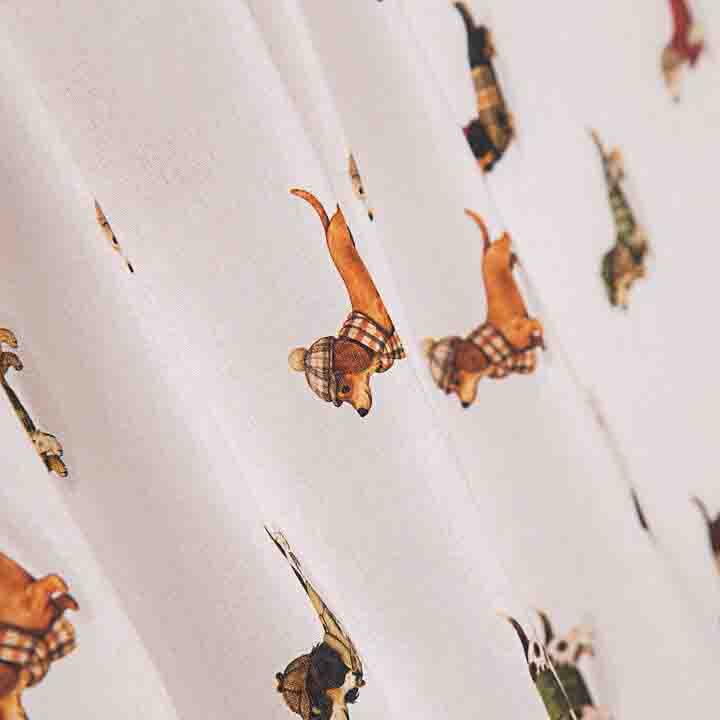 Drap en tissu de coton imprimé de petits chiens - Ribes y Casals
