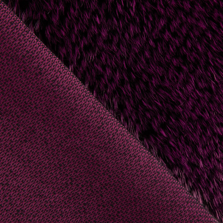 Poil long effet renard Zafira fuchsia et noir - Ribes y Casals