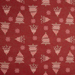 Toile de coton jacquard de Noël « Sapins rouges » avec Lurex - Ribes y Casals