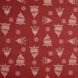 Toile de coton jacquard de Noël « Sapins rouges » avec Lurex - Ribes y Casals