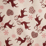 Toile de coton jacquard « Noël nordique » rouge avec Lurex - Ribes y Casals