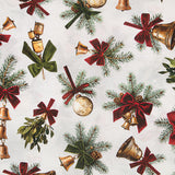 Toile de coton imprimée « Clochettes de Noël » - Ribes y Casals