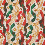 Toile de coton imprimée « Rubans de Noël » - Ribes y Casals