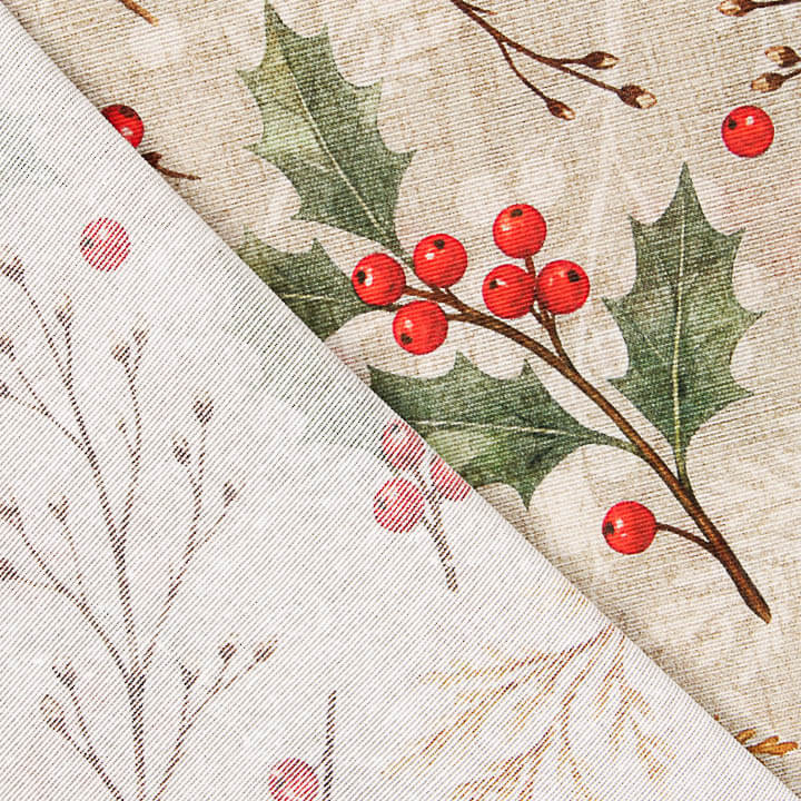 Toile de coton imprimée « Houx de Noël » - Ribes y Casals