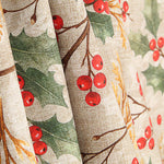 Toile de coton imprimée « Houx de Noël » - Ribes y Casals