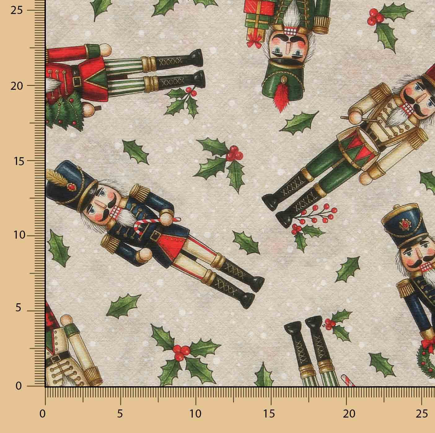 Toile de coton imprimée « Les petits soldats de Casse-Noisette » - Ribes y Casals