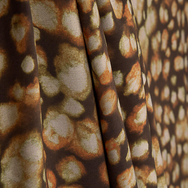 Tissu de viscose imprimé double face « Mosaico Tierra » - Ribes y Casals